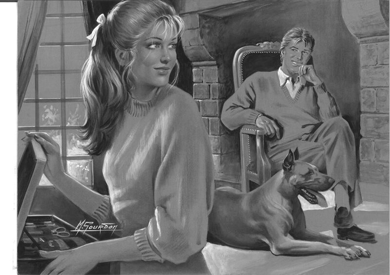 En famille par Michel Gourdon - Illustration originale