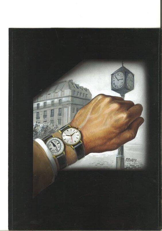 L'heure... by Michel Gourdon - Original Illustration