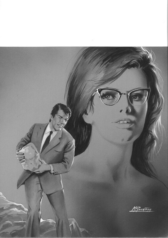 Ma secrétaire by Michel Gourdon - Original Illustration