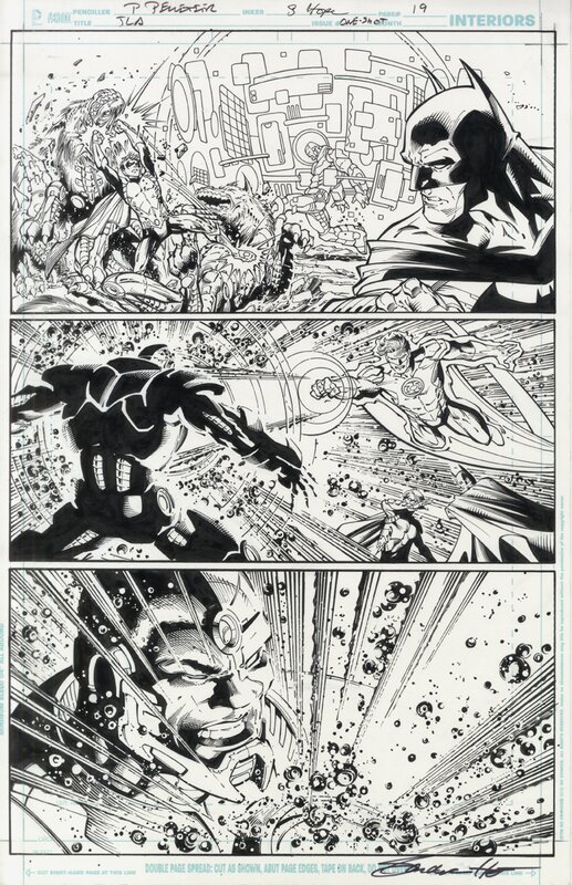 Paul Pelletier, Batman, Green lantern et Robin - Comic Strip
