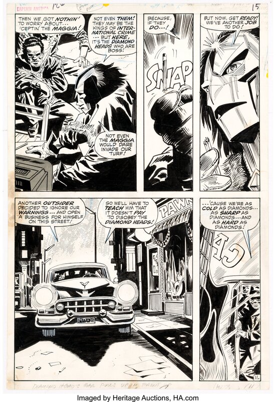 Gene Colan Frank Giacoia, Captain America #126 Story Page 11 Original Art (Marvel Comics, 1970) - Planche originale