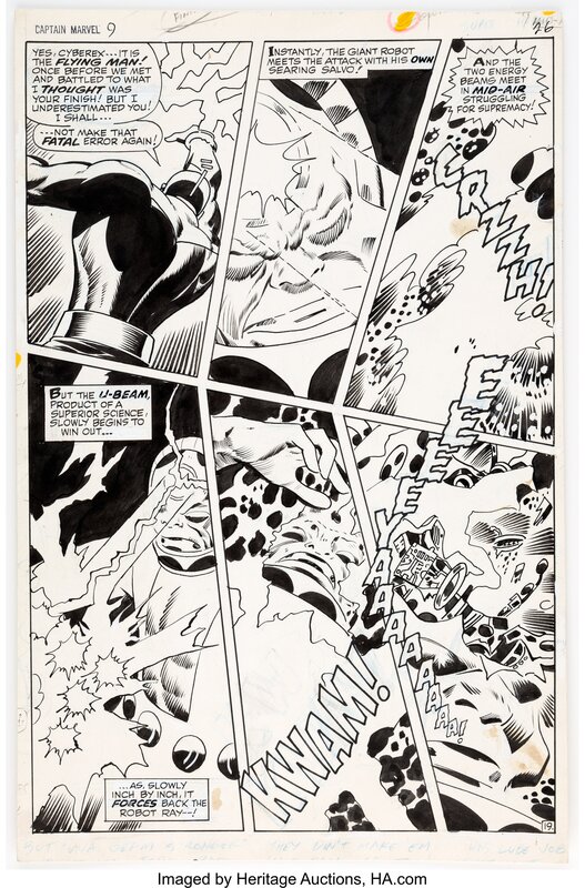 Don Heck, Vince Colletta, Captain Marvel #9 Story Page 19 - Planche originale