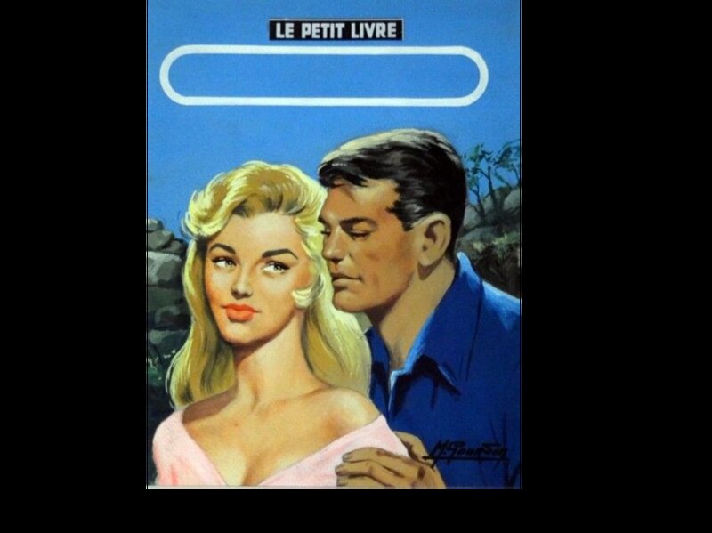 Michel Gourdon, Couverture du roman sentimental L'amour vainqueur édité en 1958 Gouache signée en bas à droite 27 x 19 cm - Comic Strip
