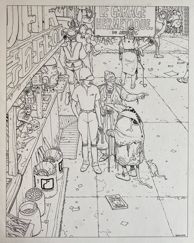 Moebius, Le garage hermétique - The airtight garage - Planche originale