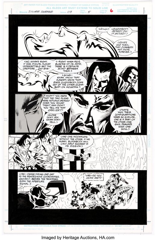 Bill Anderson Tom Grindberg, Silver Surfer #113 Story Page 5 Original Art Panel Page (Marvel, 1996) - Planche originale