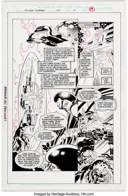 Bill Anderson Tom Grindberg, Silver Surfer #114 Story Page 14 Original Art (Marvel, 1996) - Planche originale