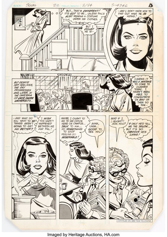 Carmine Infantino Bob Oksner, Supergirl #22 Story Page 13 Original Art (DC, 1984) - Planche originale