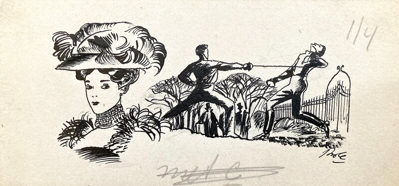 Duel by Karel Thole - Original Illustration