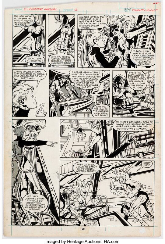 Tom Grindberg, Joe Rubinstein, X-Factor Annual #2 Story Page 28 Original Art (Marvel, 1987) - Comic Strip