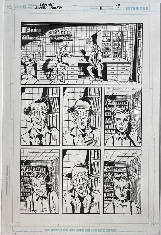 Jeff Lemire - Sweeth Tooth 8 p13 - Planche originale