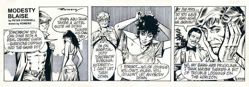 Romero | Modesty Blaise 8934 Honeygun - Planche originale