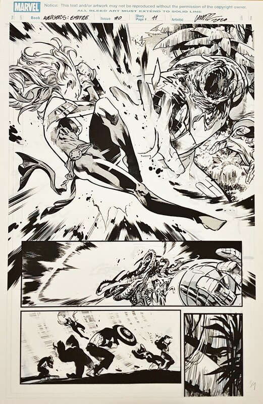 Pepe Larraz, Avengers : Empyre #0 page 11 - Original Illustration