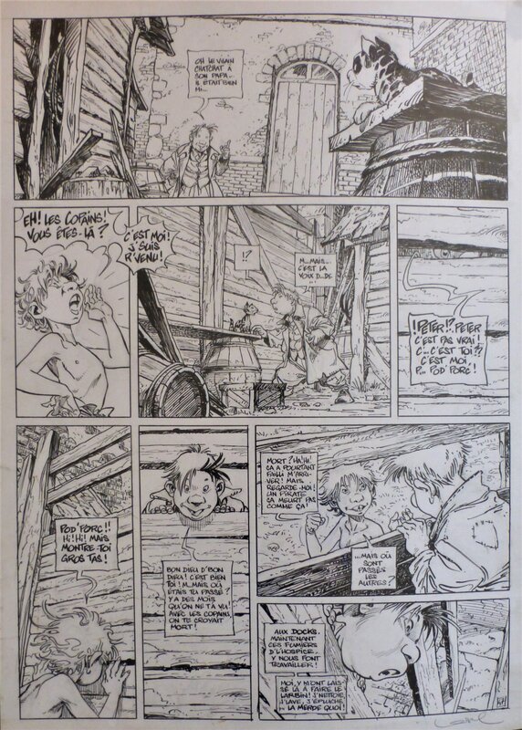 Peter Pan - Tempête par Régis Loisel - Planche originale