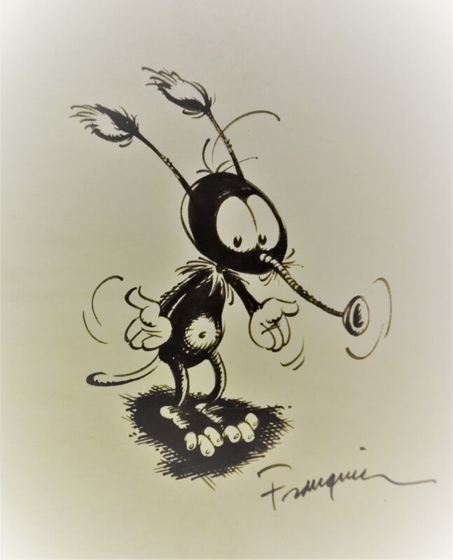 André Franquin, Un (Petit) Monstre (Sympathique) .... - Original Illustration