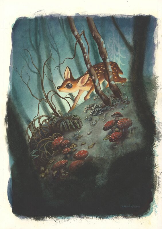 Bambi par Benjamin Lacombe - Illustration originale