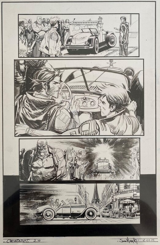 Sean Murphy, Mark Millar, Matt Hollingsworth, Chrononauts - Sean Gordon Murphy - Tome 1 - Vue de Paris - Planche originale