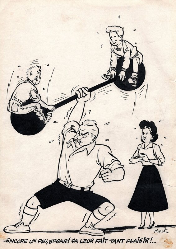Tibet couverture journal Tintin 1956 - Planche originale
