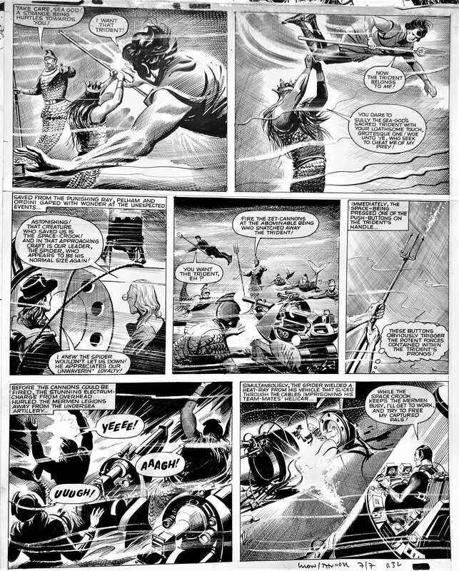 The Spider pl 32 par Reg Bunn - Planche originale