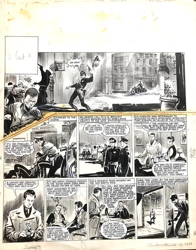 Reg BUNN : Planche de ZIP NOLAN parue dans Lion le 4/5/1963 - Comic Strip