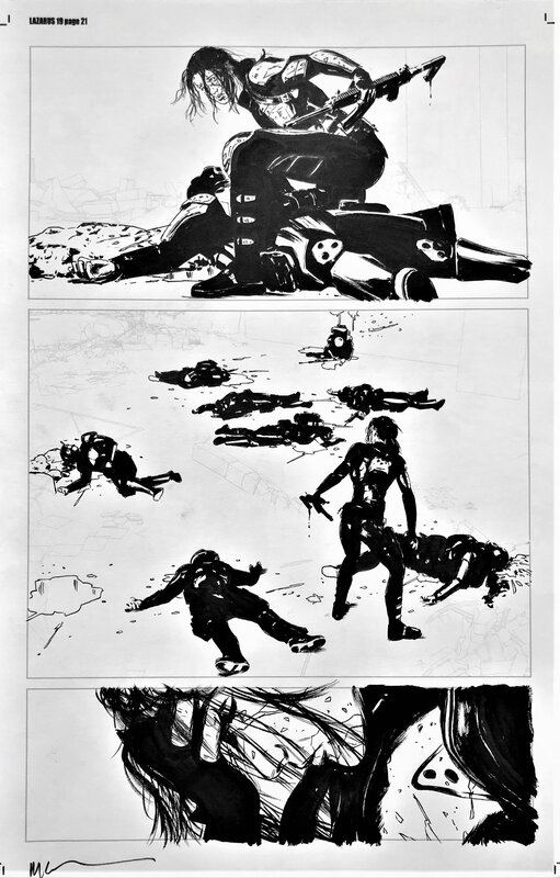 Michael Lark, Lazarus t 4 Poison pl 21 - Planche originale