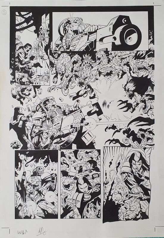 Wayne Reynolds, Ralph Horsley, Kal Jerico page 5, Above and beyond part 3 - Warhammer Monthly #58 - 2002 - Planche originale