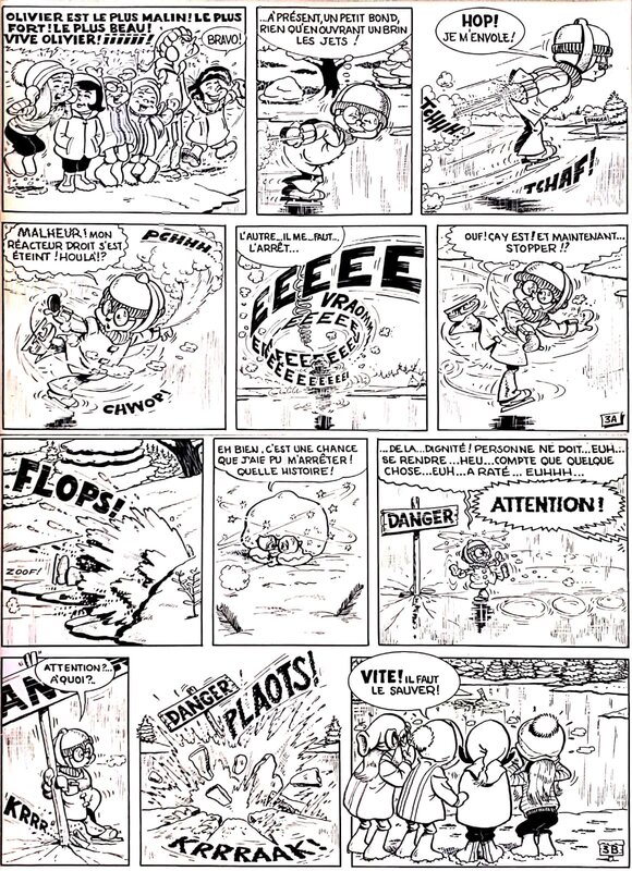 Génial Olivier par Jacques Devos - Planche originale