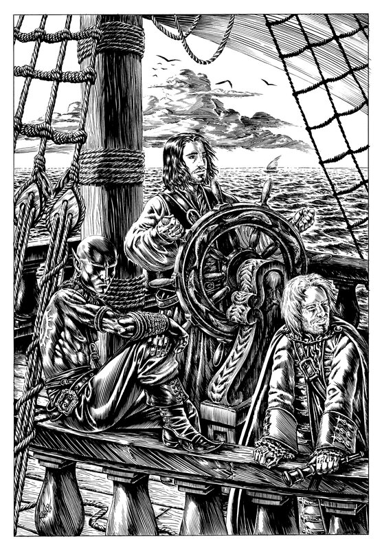Raúlo Cáceres, Hazael Gonzalez, Arn le Navigateur (couverture alternative) - Original Cover