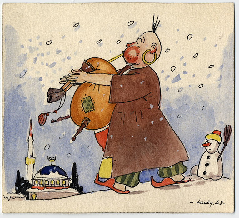 Carte de voeux 1948 by Laudy - Comic Strip