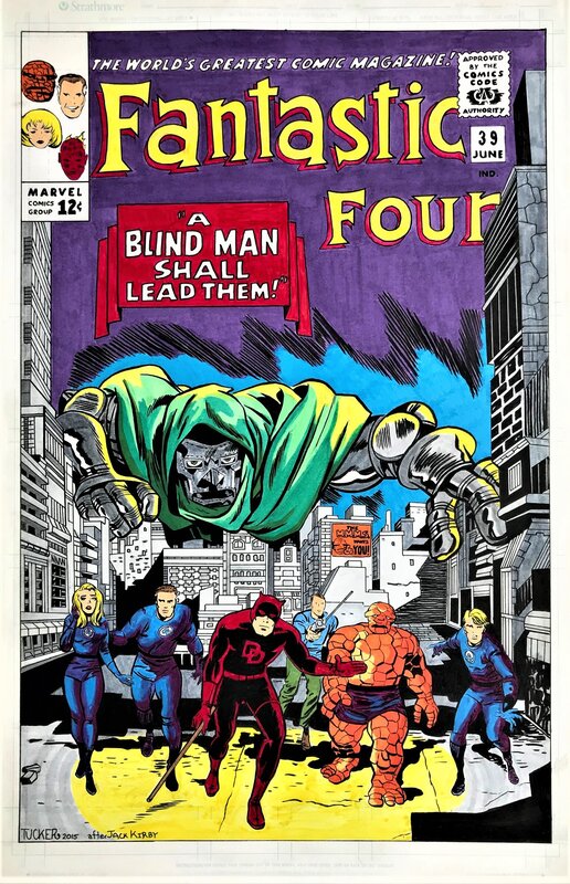 Keith Tucker, Jack Kirby, Fantastic Four - recréation du n° 39 - Original Cover
