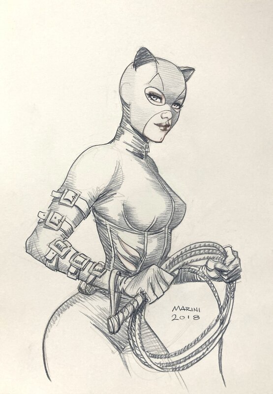Catwoman by Enrico Marini - Original Illustration