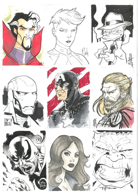Jam Avengers by Marco Failla, Julien Hugonnard-Bert, Mike Perkins, Ramon F. Bachs, Maria Laura Sanapo - Sketch