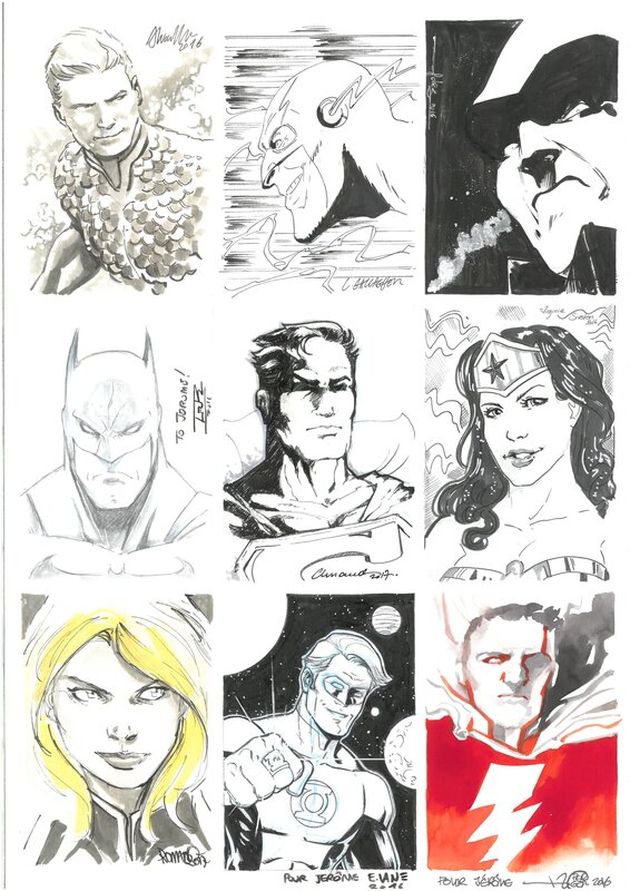 Jam Justice League by Alvaro Martinez, Romano Molenaar, Javier Fernández, Stéphane Perger, Jordi Tarragona - Sketch