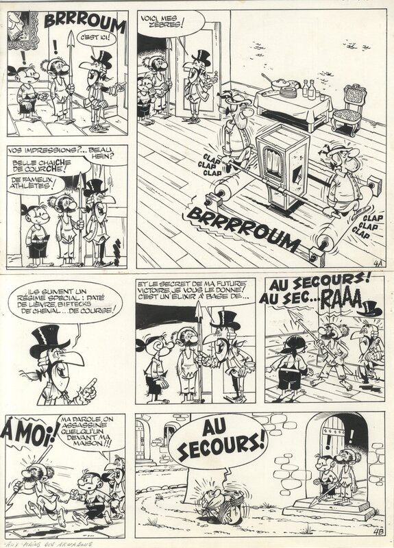 Marcel Remacle, Le Vieux Nick & Barbe-Noire - Aux Mains des Akwabons Page 4 - Planche originale