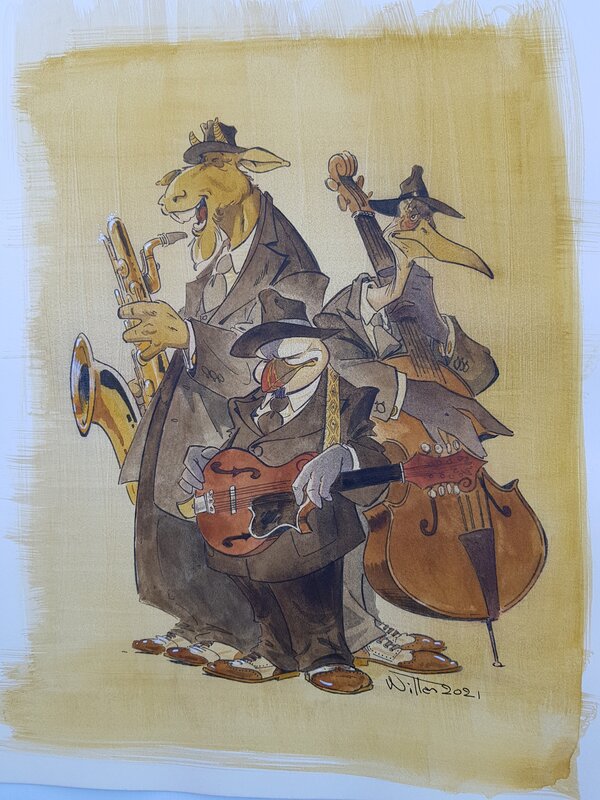 Ambiance Jazz par Etienne Willem - Illustration originale