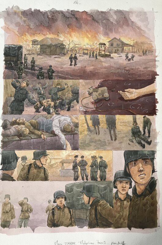 En vente - Marie Terray - Malgré nous T2 - Ostfront - (2010) - Planche originale