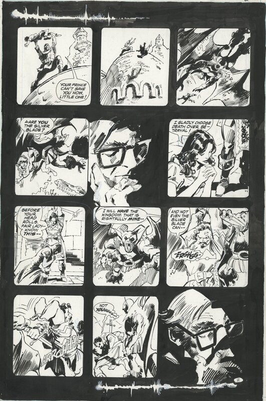 Gene Colan, Klaus Janson, Cary Bates, Joe Orlando, Gaspar, Colan, DC Comics, Silver Blade#1, The lord of Sunset boulevard , planche n°2, 1987. - Planche originale