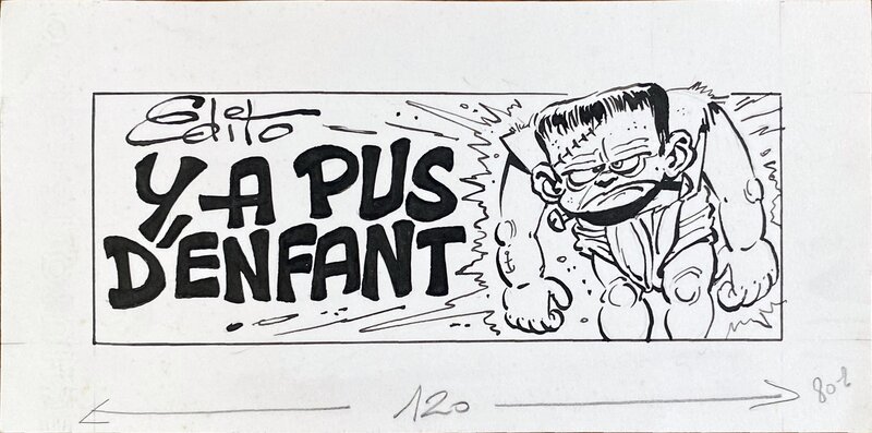 Marcel Gotlib, Edito : Y a pus d'enfant - Illustration originale