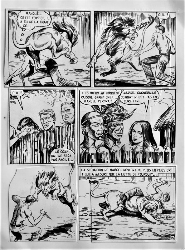 Geo Mattei, Simba guerrier Tanga pl 25 - Planche originale