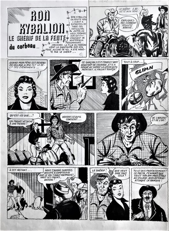 Orozco, Ron Kybalion - le sheriff de la fente du corbeau pl 1 - Planche originale