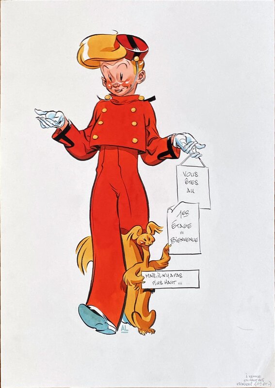 Spirou et Spip par Al Severin - Illustration originale