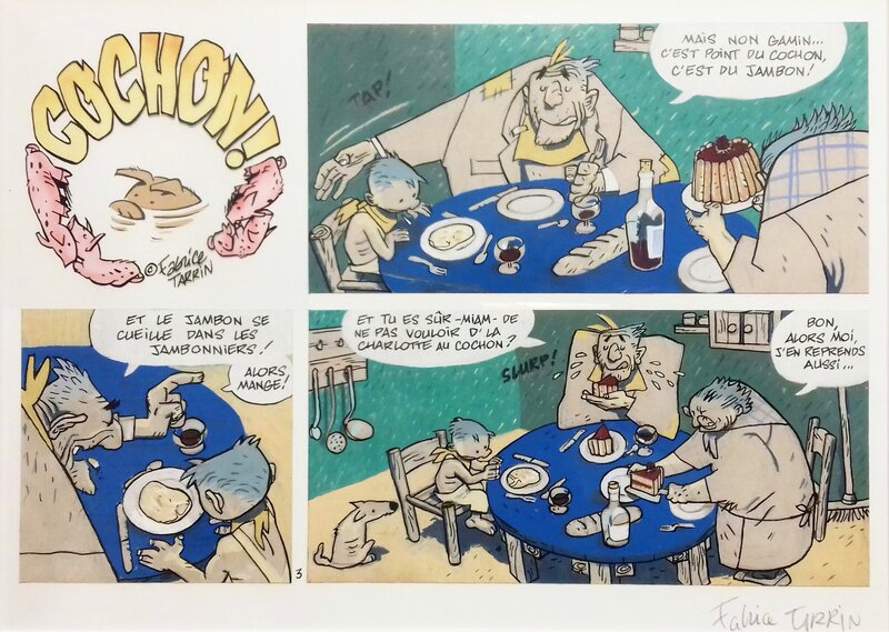 Cochon ! par Fabrice Tarrin, Émile Bravo - Planche originale