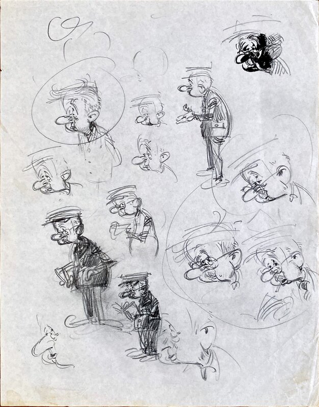 André Franquin, Recherche de personnage - Original art