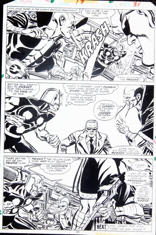 Carmine Infantino, Tom Palmer, Nova           Issue 17 - Planche originale