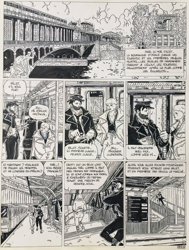 Dubois, L'angelot du Quinzième, planche n°1, 1982. - Planche originale