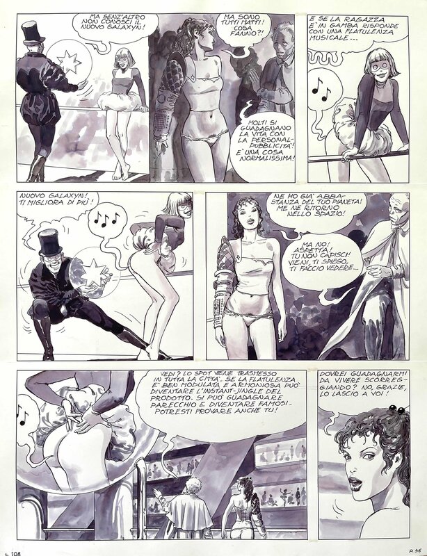 Milo Manara, Piranèse - La planète prison - Planche originale