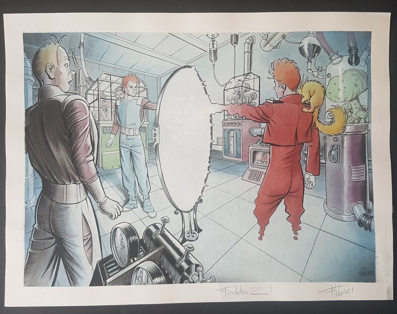 Spirou - Fondation Z - par Fabrice Lebeault - illustration en couleurs - Original Illustration