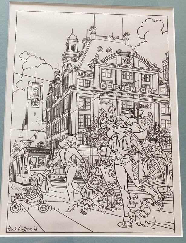 Franka in Amsterdam by Henk Kuijpers - Original Illustration
