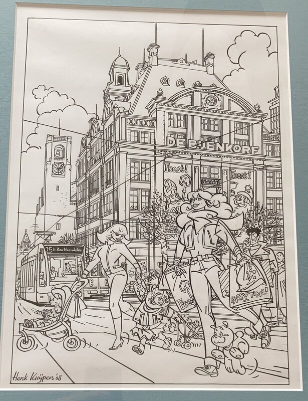 Franka in Amsterdam par Henk Kuijpers - Illustration originale