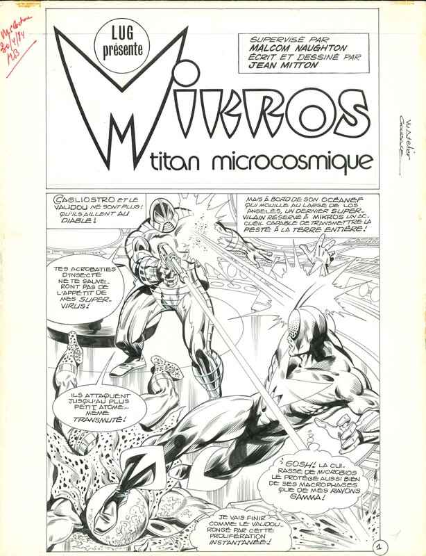 Jean-Yves Mitton, Page de titre - Mikros - Psiland #4 pl1 - Comic Strip