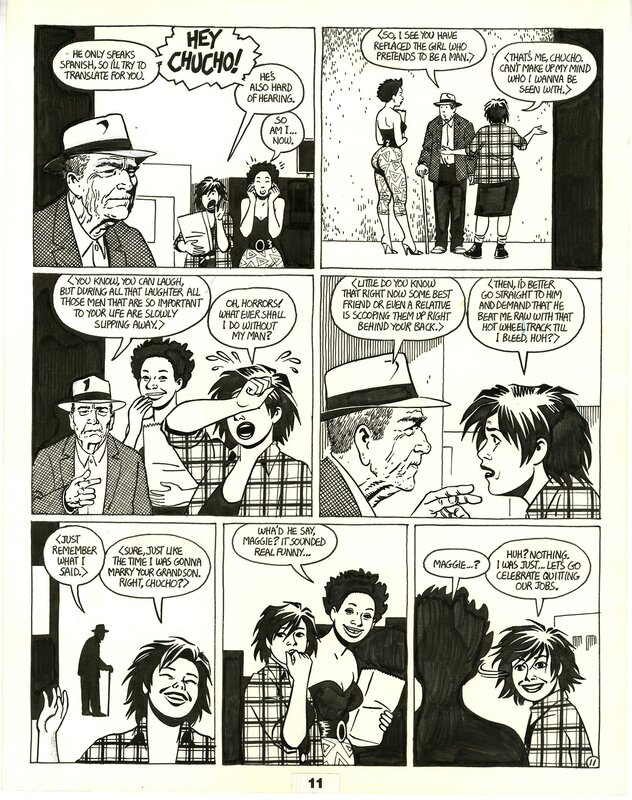 Jaime Hernandez - Maggie and Danita - Love and Rockets #20, Pg. 11 - Original art